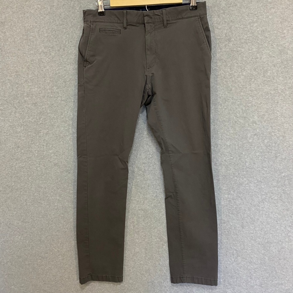 J CREW Men's 30x30 Tech Pant Gray‎ Stretch Cotton Blend Active Performance Chino